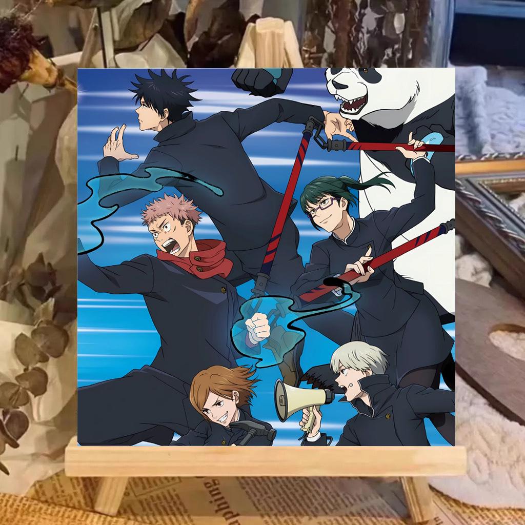 Kit Pittura ad Olio Digitale Anime Demon Slayer Fai da Te per Bambini