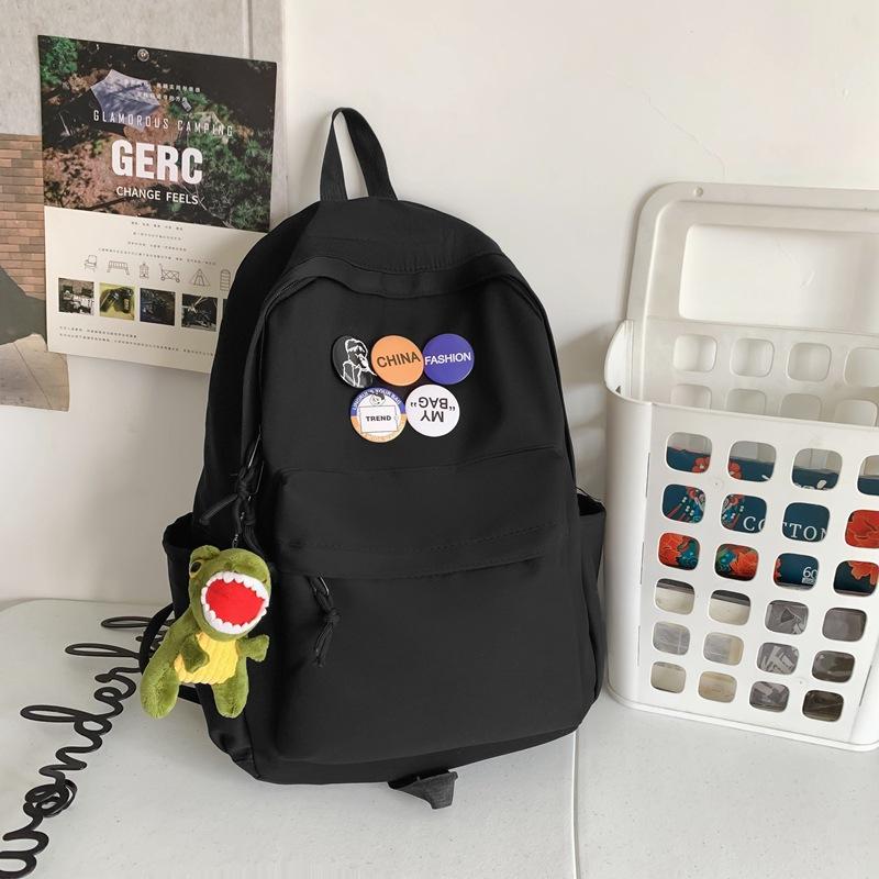 Schoolbag1011 Backpack Men's Simple Large Capacity Travel Backpack Leisure Japanese Junior High School High School Student School Bag