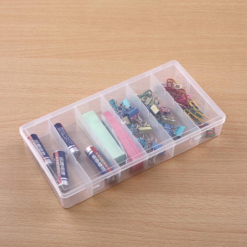 6 přihrádek plastový úložný box praktický box na nářadí průhledné PP krabičky pouzdro na korálky a šperky organizér kontejner