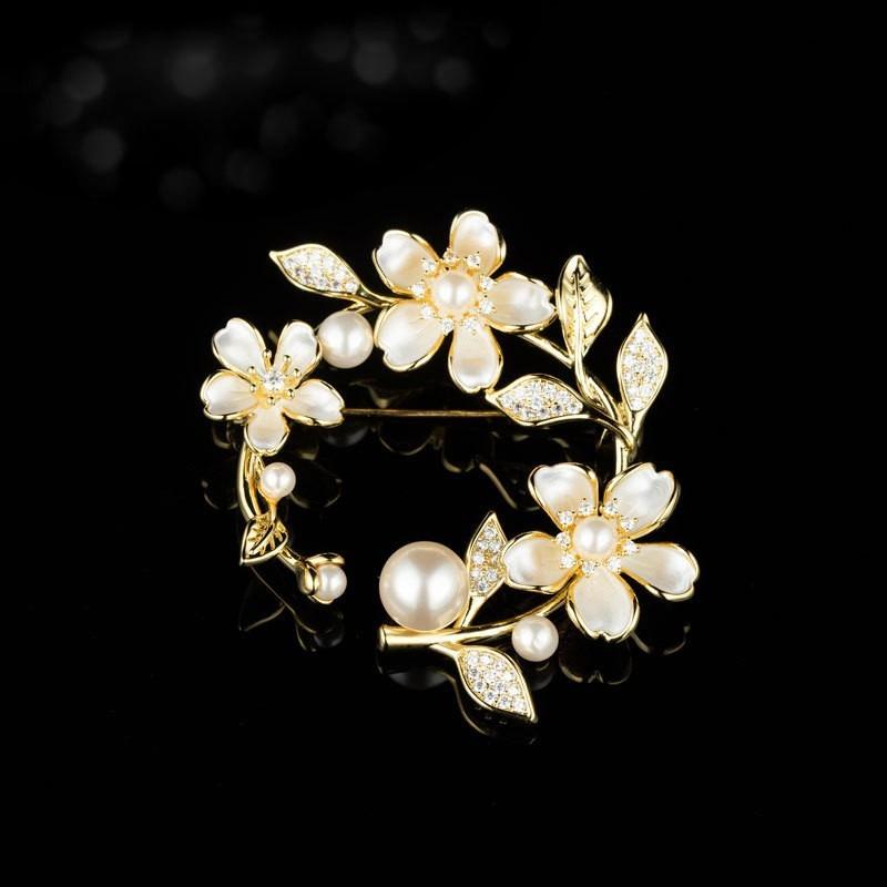 New Alloy Brooch High-end Niche Women's Peony High-end Pin Coat Suit High-end Versatile Brooch
