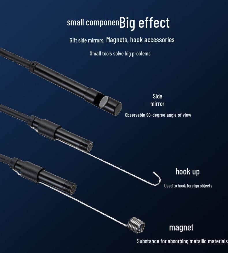 Apple & Android-Compatible Waterproof HD Endoscope Camera
