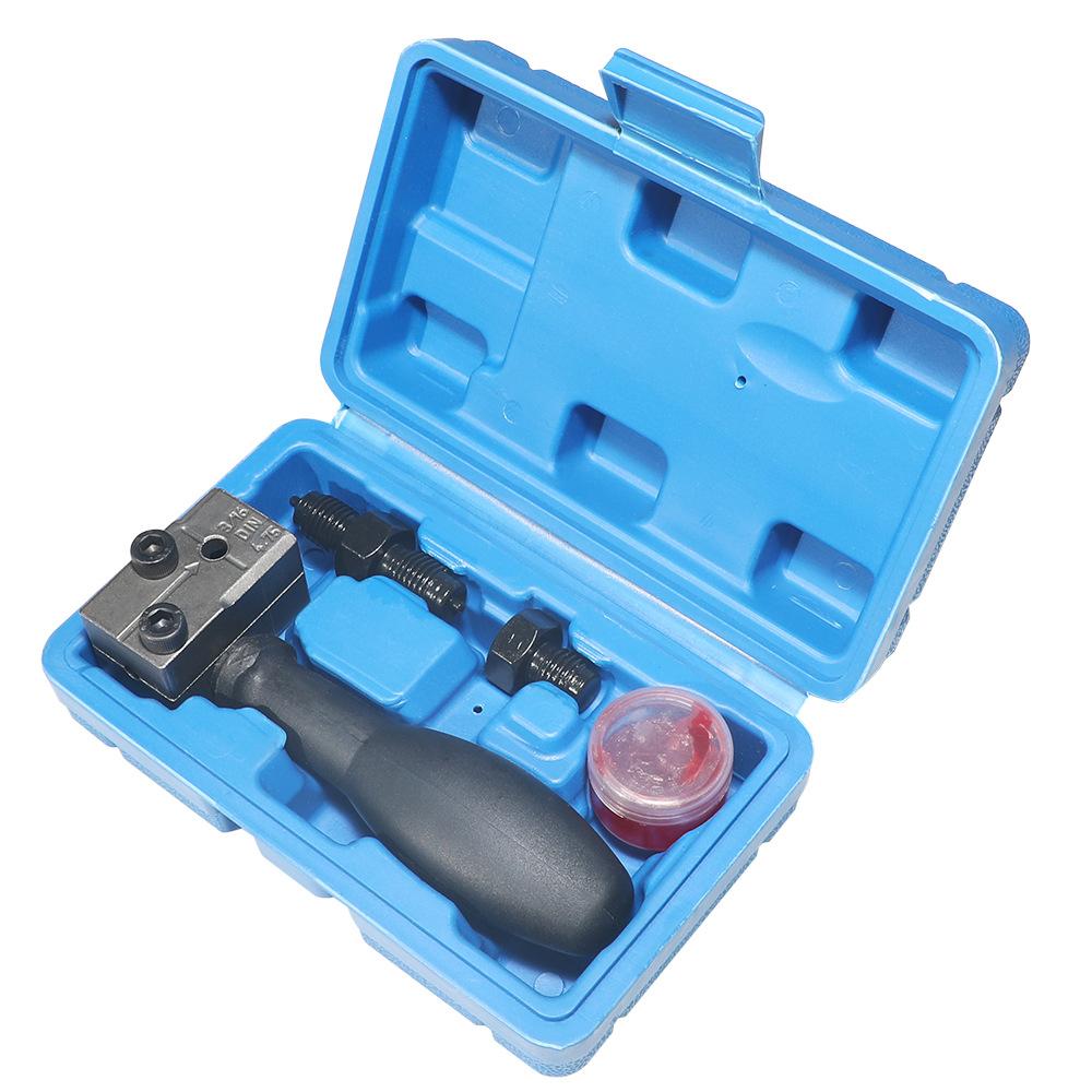 1Pc Double Flaring Tool Metal Handheld Brake Line Double Tool for Motorcycle Automotive Truck Brake Line Flaring Tool