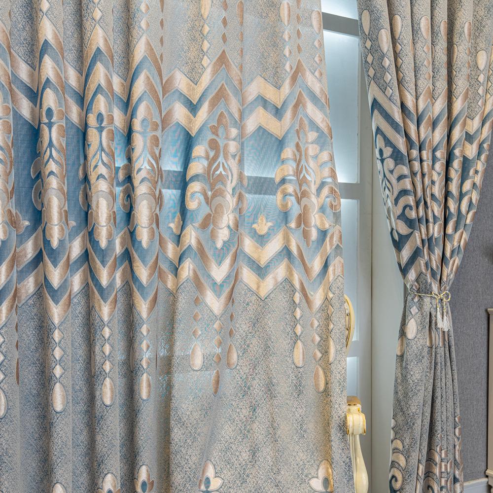 European Hollow Curtains European and American Jacquard Curtains Living Room Bedroom Curtains for Seasonal Decoration, Reference Bedroom, Living Room