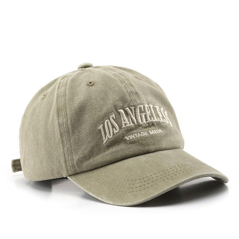 

American Wide Brimmed Retro Men S And Women S Baseball Caps, Washed Hats, Trendy Embroidered Duckbill Caps One Size
