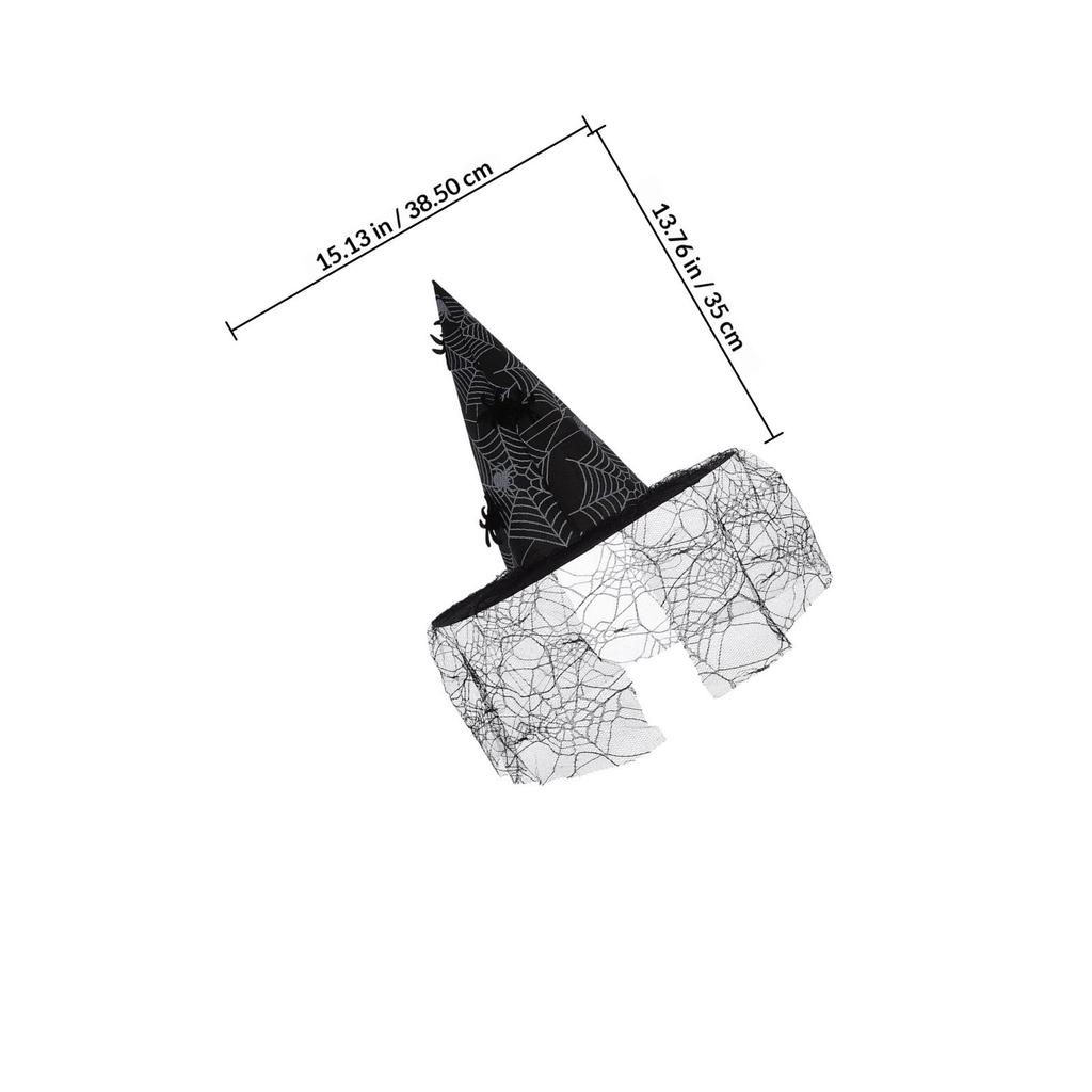 Witch Hat Halloween Costume Lightweight Comfortable Party Cosplay Prop Stylish Festival Decoration Halloween Ornament
