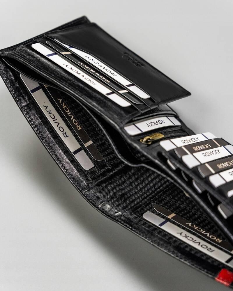 Large, elegant men's wallet made of natural leather - Rovicky
