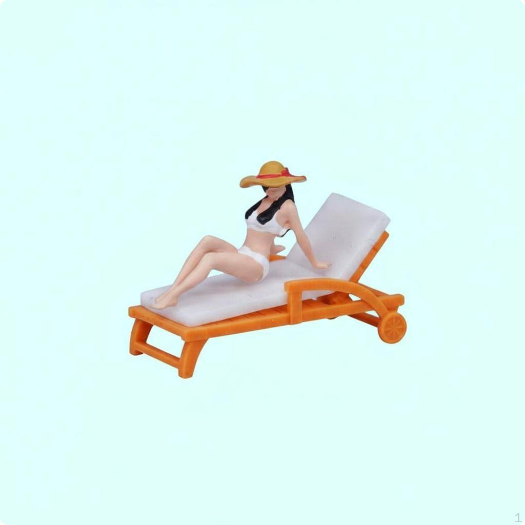 1:64 Surfing Figure Micro Landscape Beach Surfer Small Figurine Diorama for Sand