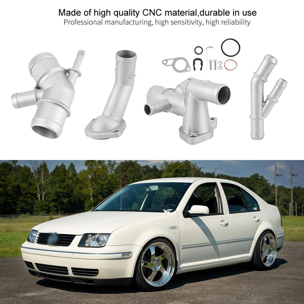Cast Aluminum Thermostat Housing Water Pipe CNC for MK4 1.8T