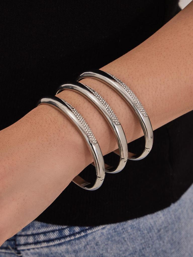 Stainless Steel Zircon Diamond Buckle Bracelet - Versatile European-American Light Luxury Fashion Accessory