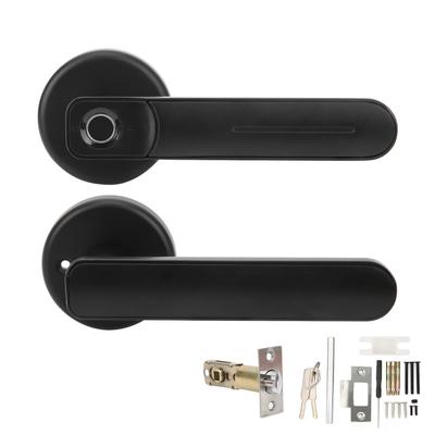 Smart Door Handle Lock Biometric Fingerprint Bluetooth APP Mechanical Key Unlock for Home Office
