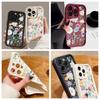 Colorful Flowers Phone Case For iPhone 16pro  14pro 15 Pro Max 11 12 13 16 14 Plus Silicone Shockproof Case