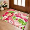 Anime S-strawberry S-shortcake Floor Mat Cozy Flannel Soft Thick Non-Slip Mat For Living Room Bedroom Kitchen Decor Rugs