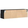 TV Wall Cabinet Black Oak Effect 100 x 30 x 30 cm