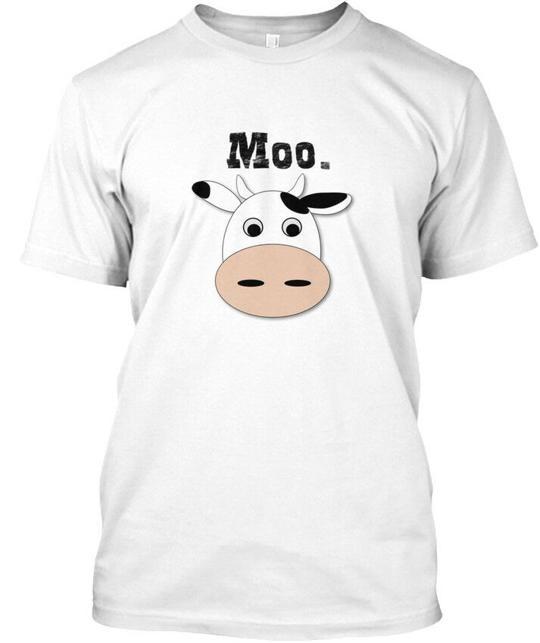 Cute Moo Cow T-Shirt Made In the USA Size S To 5XL