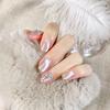 10pcs/set Purely Handmade Wearable Nails Medium and Long Nail Stickers Short False Nails
