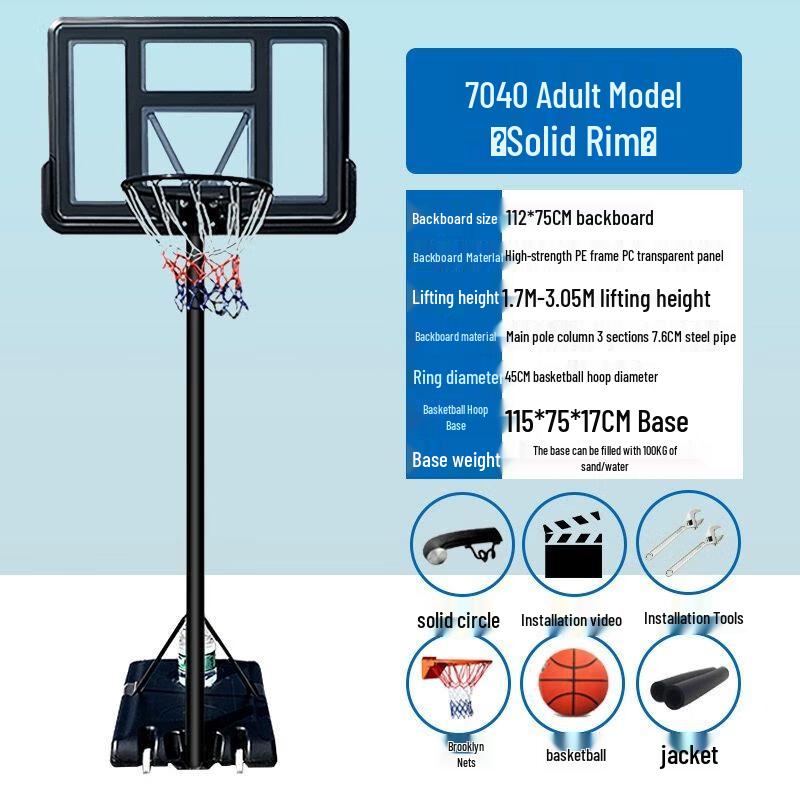 Jianzhidu Adjustable Portable Basketball Hoop