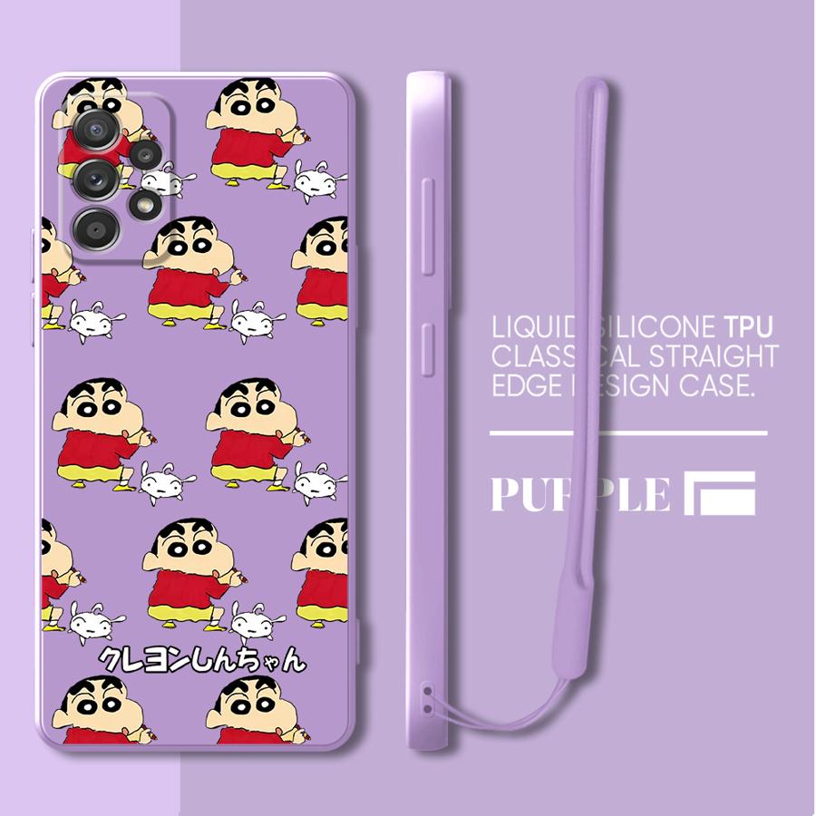 Case for Samsung Galaxy A51 A34 A13 A14 A24 A11 A12 A22 A52 A35 A15 A16 A36 A26 Phone Cover Crayon Cartoon Shin-chan
