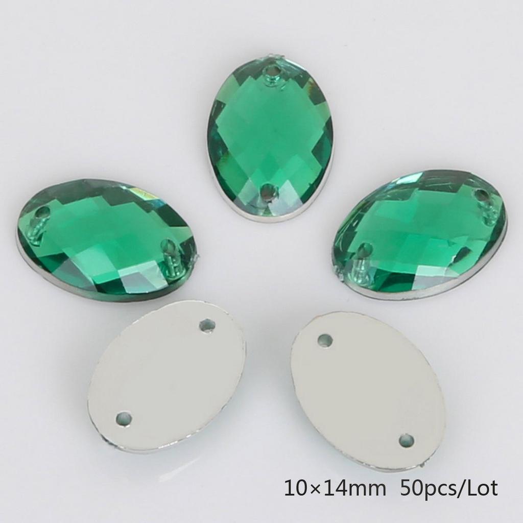 Round Multi-Faceted Acrylic Rhinestones with Double-Hole Flat-Back for Jewelry Accessories
