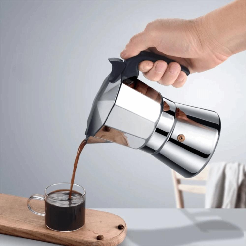 150/300 ML Octagonal Mocha Pot Shock-resistant Espresso Maker Pot Induction Cooker