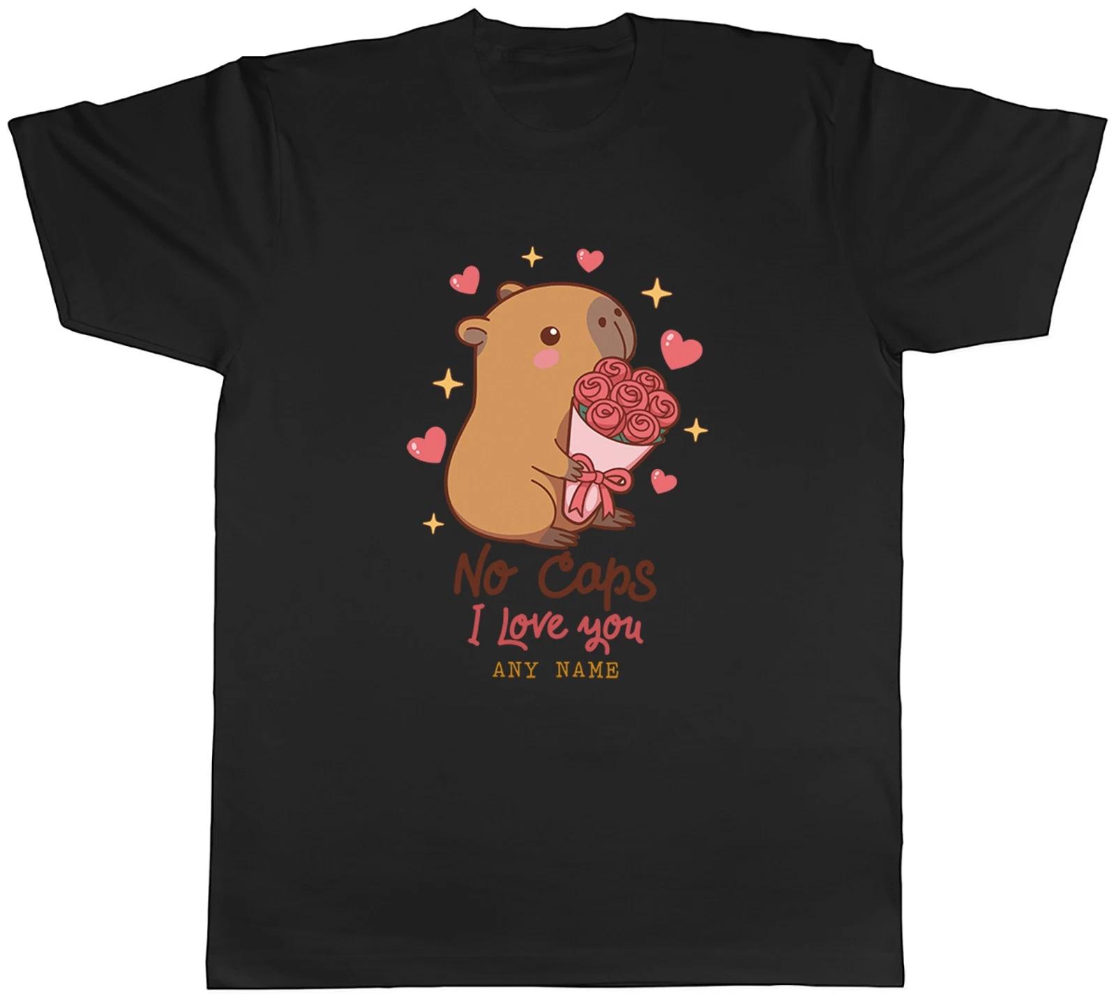 Personalised No Caps I Love You Any Name Mens T-Shirt Tee Gift Top XS