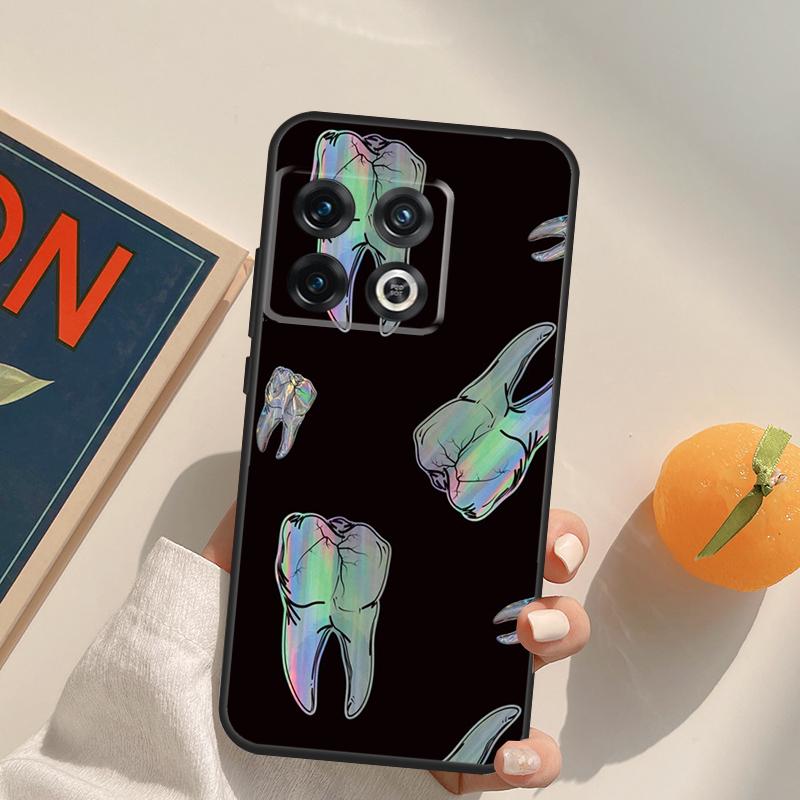 Dentist Tooth Pattern Case For OnePlus 13R 12R 10R 13T 10T 11 12 13 15 OnePlus Nord 5 CE 2 3 4 Lite N20 N30 Cover