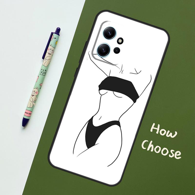 Woman Body Line Art Case For Xiaomi Redmi Note 13 11 10 12 14 15 Pro Plus Cover For Redmi 15 14C 10C 13C 12C 15C