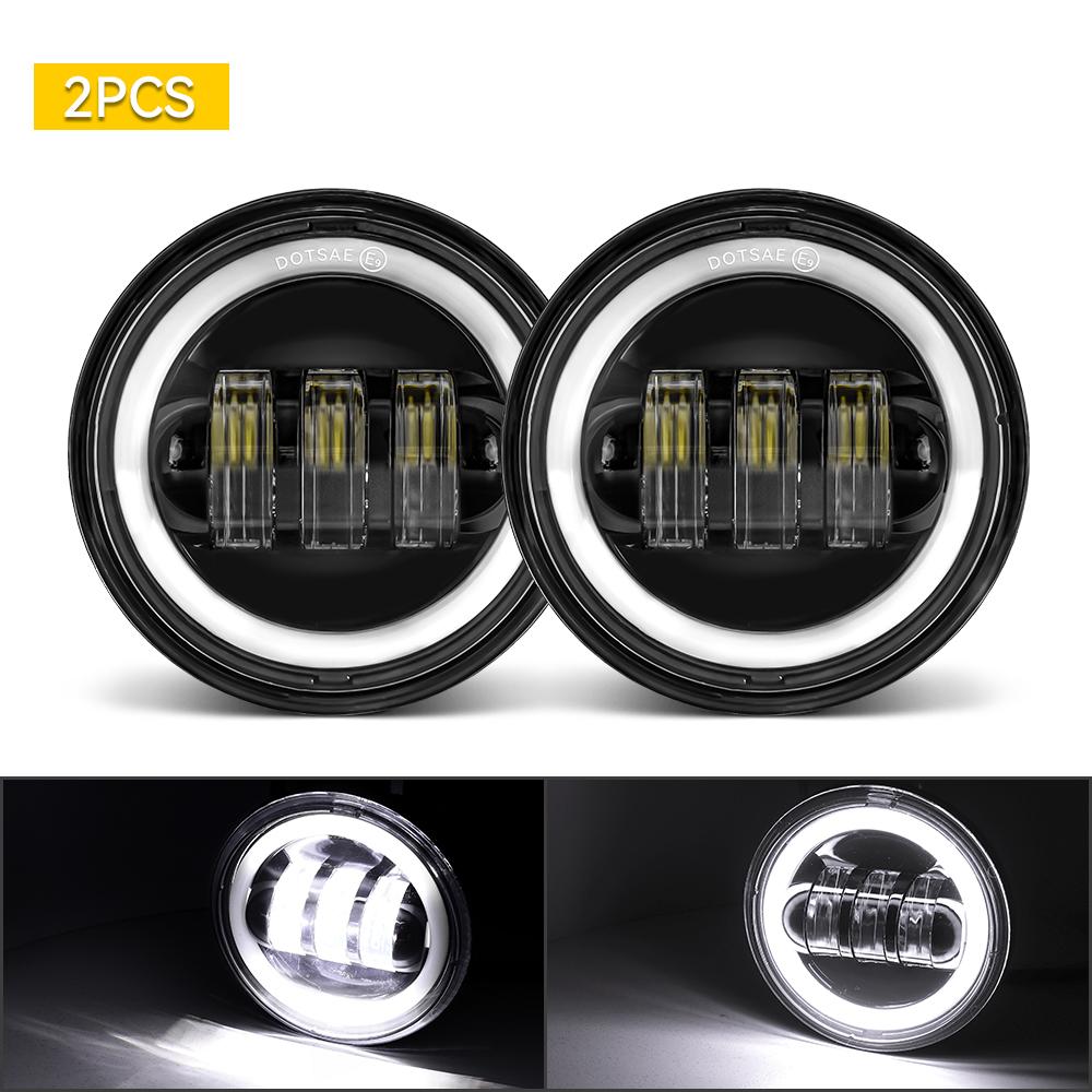 2PCS 4.5 Inch Motorcycle Led Fog Light DRL 30W Waterproof 4 1/2 Auxiliary Passing Lamp For Motorcycles Harley Fog Lamp