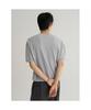 8SECONDS Simple Henley Neck Short Sleeve Knit Light Gray