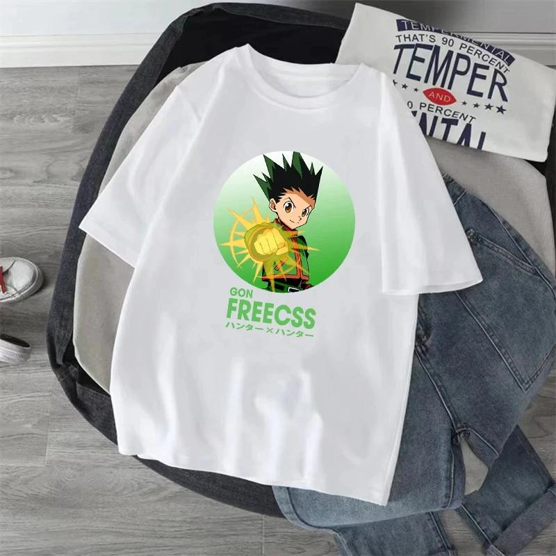 Kawaii Japanese Anime X Hunter Cotton Women's T-shirt Manga Hisoka Killua Zoldyck Kurapika Devil's Eye Short Sleeve T-shirt