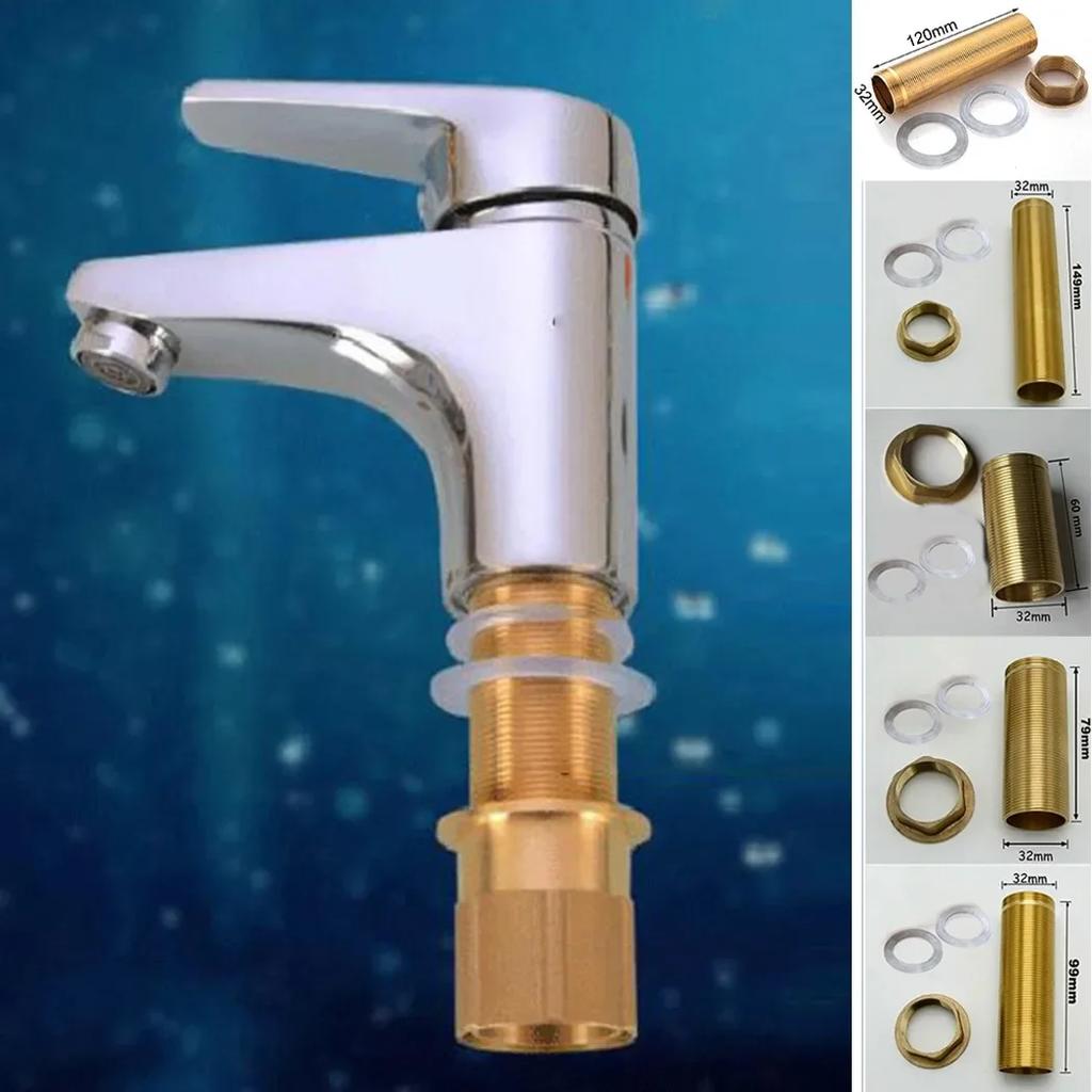 Threaded Brass Tube Nut Installation Parts, Premium Kitchen Basin Mixer Tap Repair Fitting Kit, Restore Your Faucet's Efficiency