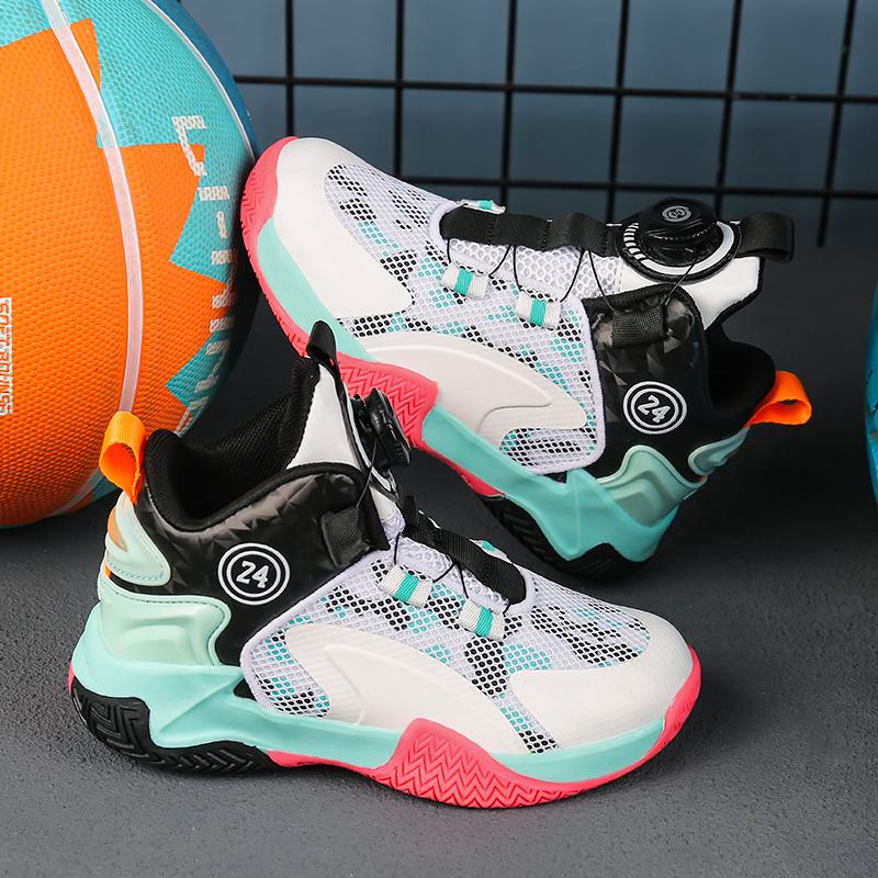 31-42 Kids Lagre Size Convenient and Fashionable Sports and Leisure Shoes High Top Basketball Shoes Sport Shoes