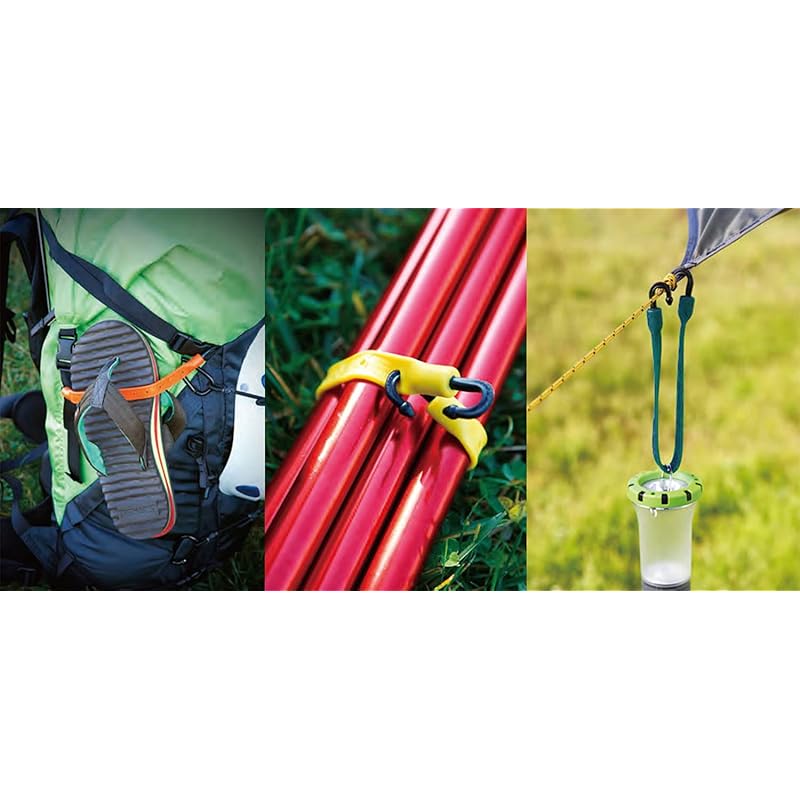 Strap Gear Outdoor Camping Secure Silicone Strap Belt, Blue, 12-inch [Official Japanese Product] 50127