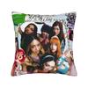 Katseye Kpop Style Square Pillow Cases Cushion Cover Vintage Zippered Decorative Throw Pillow Case Cover For Home 45X45Cm
