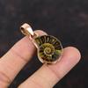 Ammonit Fossil Anhänger Kupfer Anhänger Edelstein Kupfer Schmuck Handgefertigter Anhänger Ammonit Fossil Schmuck Geschenk für Frauen Heilstein Anhänger