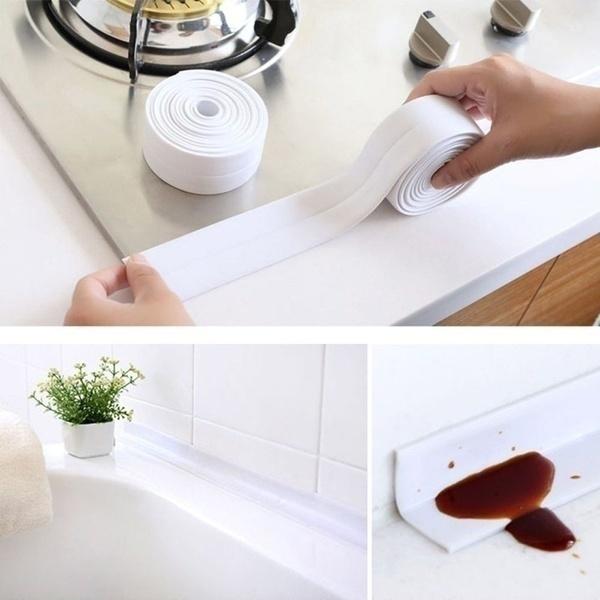 Home PVC Material Sink Crack Strip Kitchen Bathroom Bathtub Corner Sealing Tape Waterproof Mold
