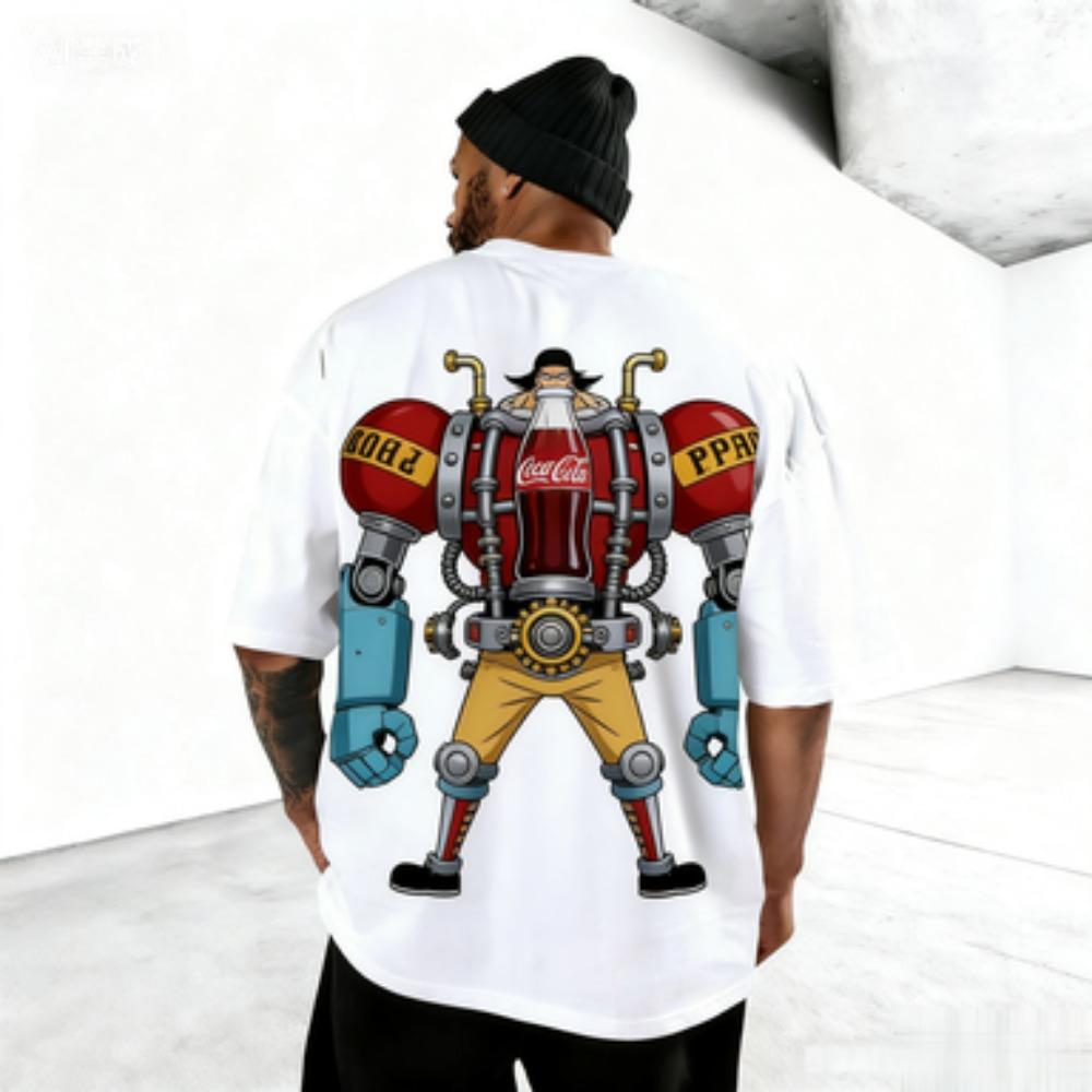 2026 Nouveau T-shirt à Manches Courtes Imprimé Anime 'One Piece' T-shirt Unisexe Haut pour Homme T-shirt d'Été Style Y2K Street Wear