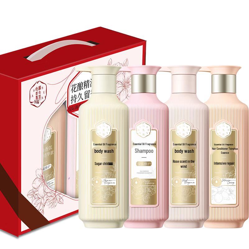 Pehchaolin SanShengHua Rose Essential Oil Hair & Body Care Gift Set
