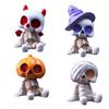4pcs/set Resin Material Halloween Figurines Pumpkin Mummy Ghost Mini Decoration  Desktop Display