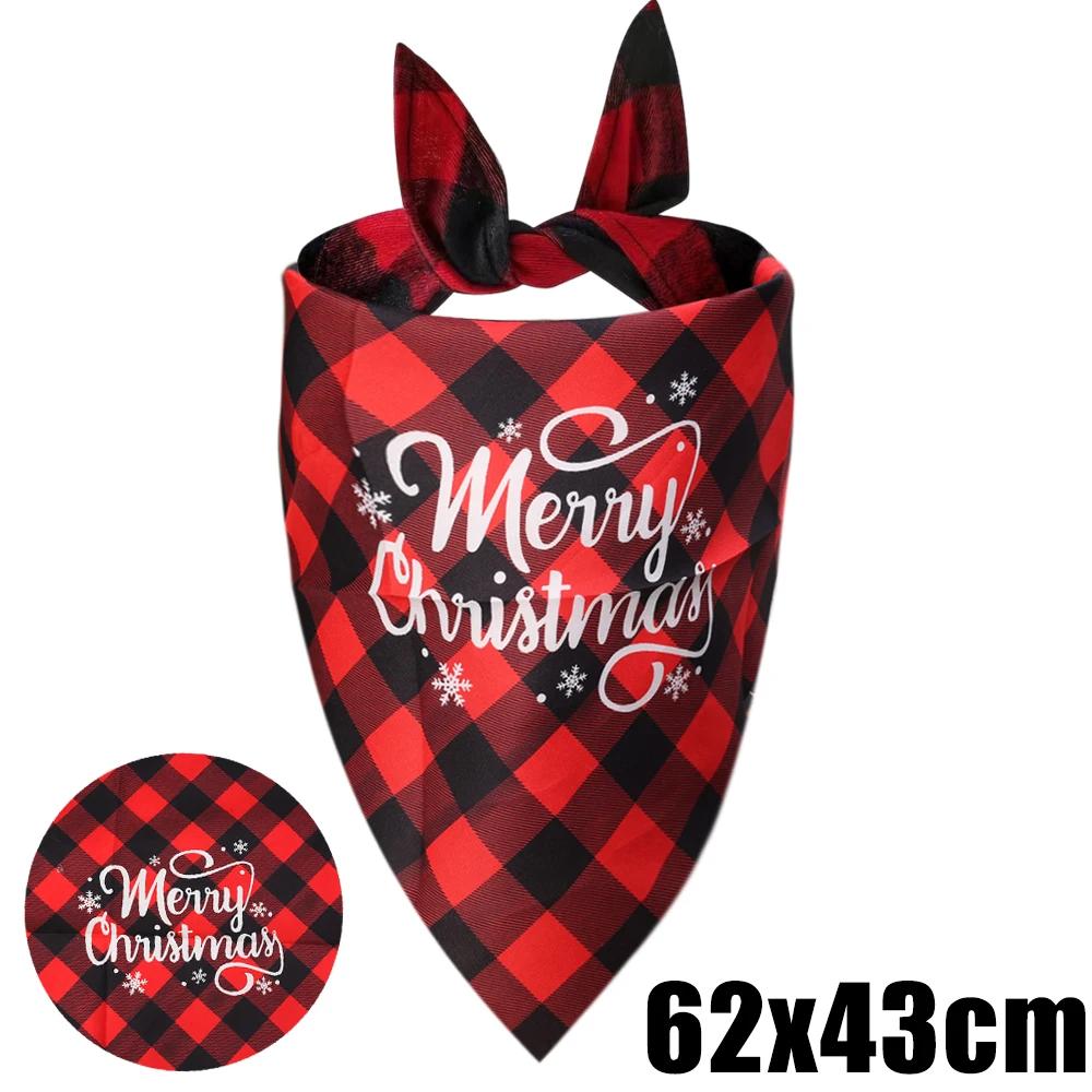 20/10/1Pcs Pet Triangle Scarf for Large Dog Christmas Party Dog Bandanas Dog Cat Red Santa Claus Letter Pattern Pet Supplies