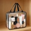 With Handle Transparent Storage Bag Large Capacity Transparent Handbag File Organizer Pouch