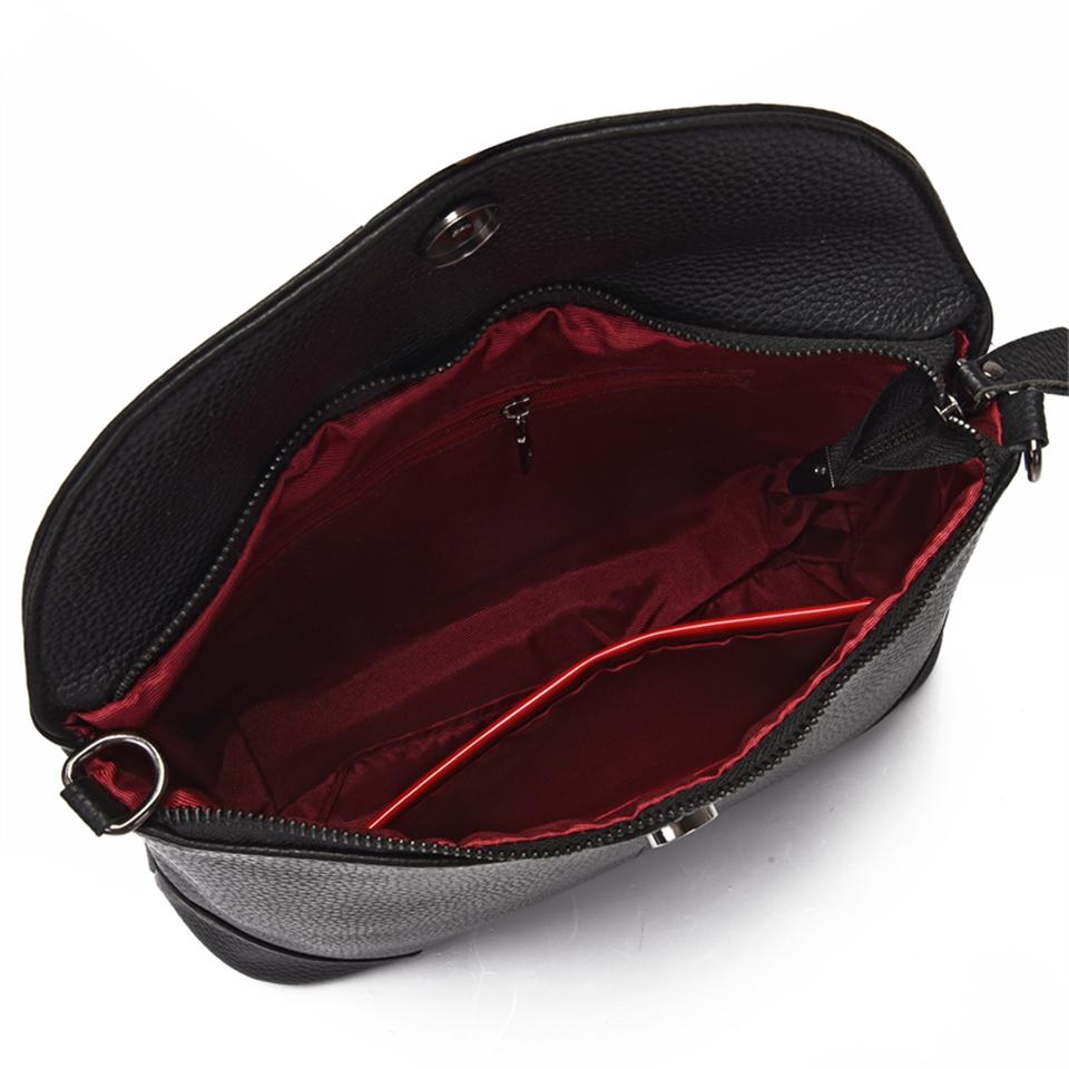 Luxury Genuine Cowhide Leather Handbag for Women Designer Small Crossbody Shoulder Messenger Bag