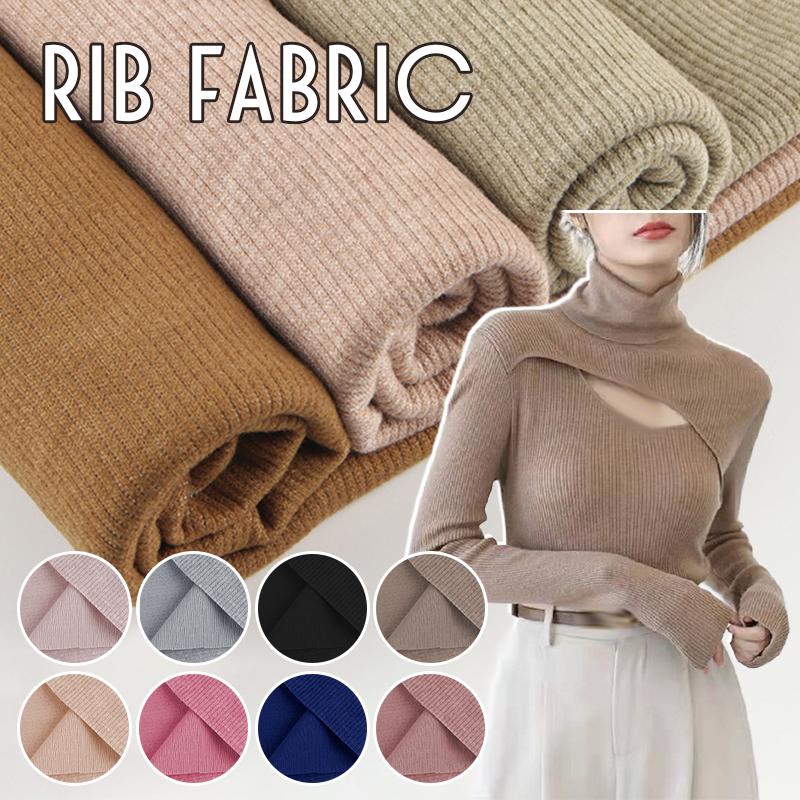 100x160cm Elastic Imitation Cashmere Knitted Fabric Woolen Spandex Thick Rib Fabric For Diy Sewing Winter Warm Cardigan Sweaters