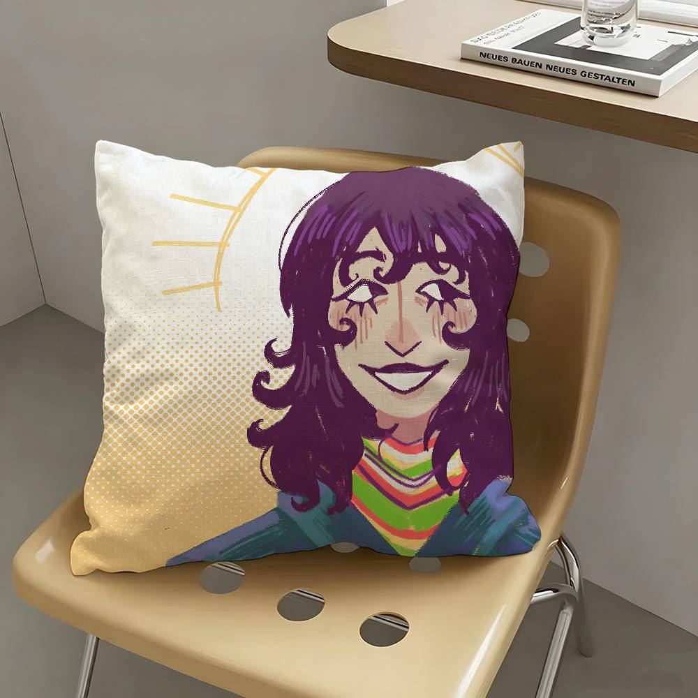 1pc Horror Game M-Mouthwashing Pillow Case Fashion Square Pillowcase Bedroom Sofa Room Ins Decoration Leisure
