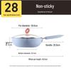 COOKER KING 28cm Ice Blue Non-Stick Wok with Lid