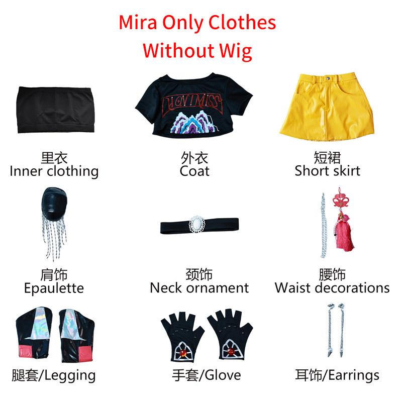 

Костюм для косплея Охотников на демонов K-pop идол Руми Зои Мира Косплей парик волосы костюмы женские сценические костюмы на Хэллоуин 110cm