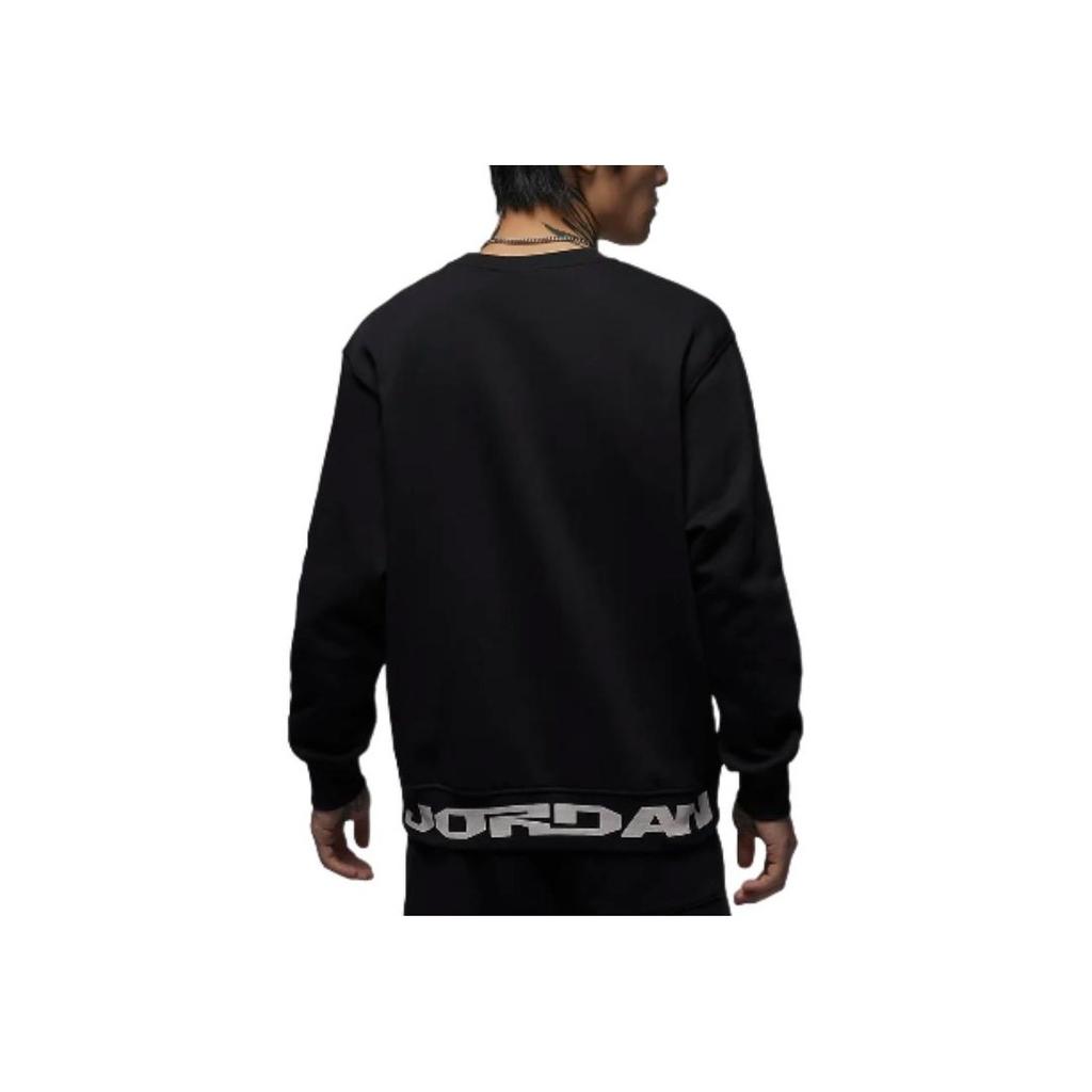 Jordan MVP Letter Pattern Fleece Crewneck Sweatshirt Men Sweatshirt Black FV7437-010