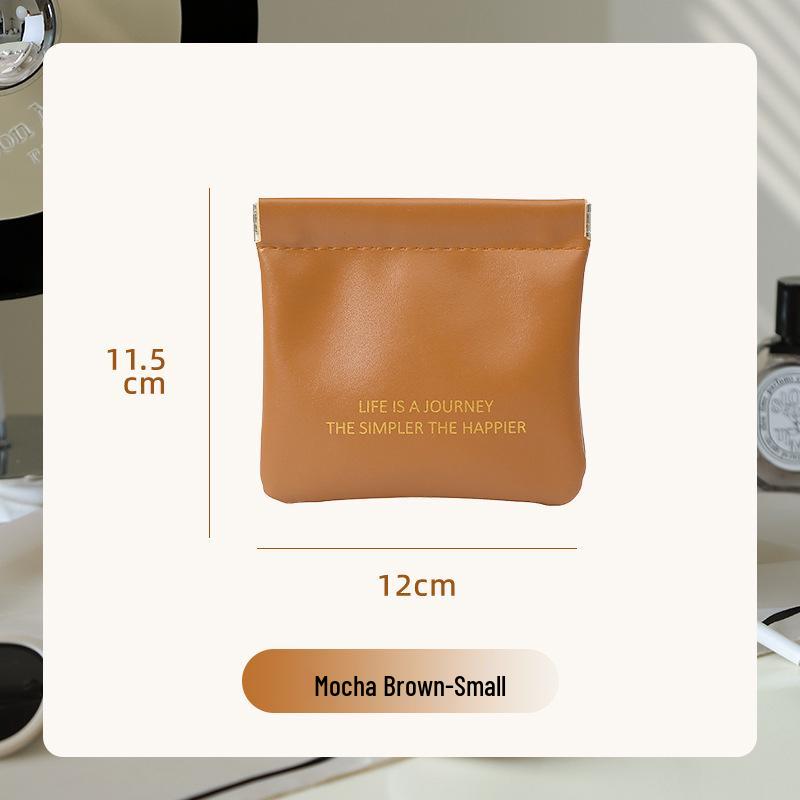 Portable Makeup Bag with Lipstick, Data Cable, Bluetooth Headset, Charger, and Key Storage; Automatic Closure Spring Sheet Design