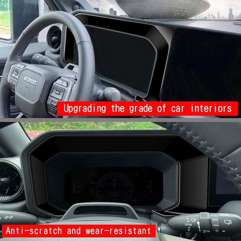 LHD RHD For Toyota Land Cruiser 250 Prado LC250 2024 2025 ABS Wood Front Dashboard Trument Meter Display Screen Panel Cover