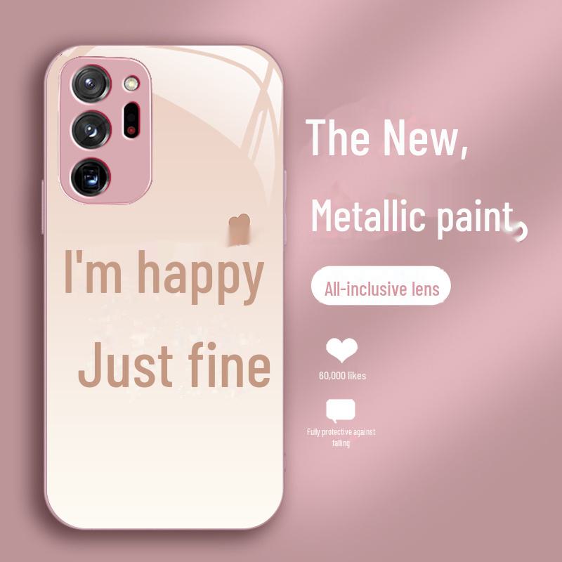 Customize Liquid Glass Case for Samsung A13, M40, 20 Ultra with All-Inclusive Lens.