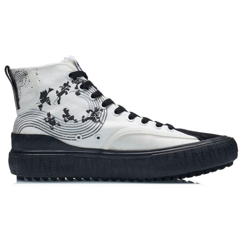 Disney X Li-Ning Mens High Top Skate Shoes Phantom Black AGCR179-5